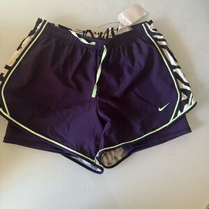 Nike Women's Dark Purple Athletic Shorts